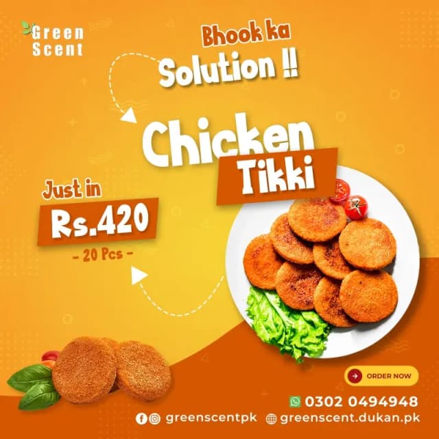 Chicken Tikki 18pcs mini chapli